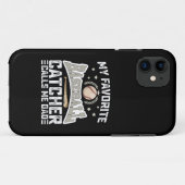 Coques Case-Mate iPhone Mon receveur de baseball préféré m'appelle papa pè (Dos (Horizontal))