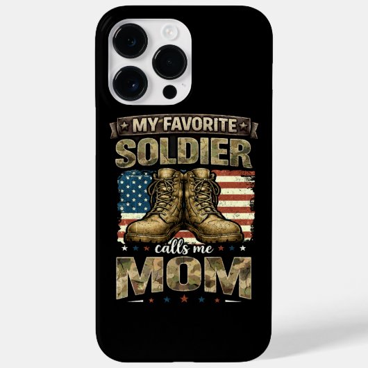 Coques Case-Mate iPhone Mon soldat préféré m'appelle maman (Verso)