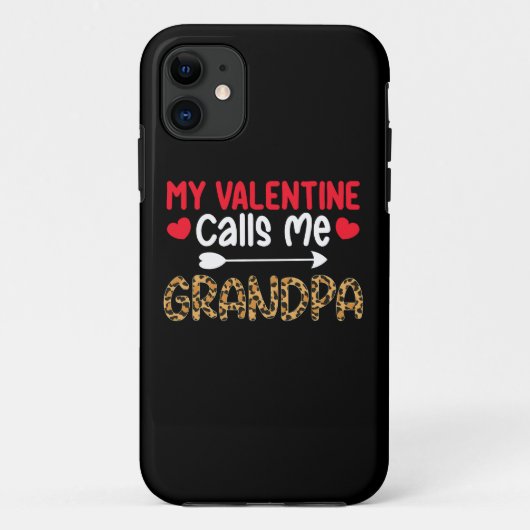 Coques Case-Mate iPhone Mon Valentin m'appelle Papy Léopard Buffle (Dos)
