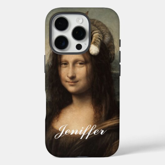 Coques Case-Mate iPhone Mona Lisa avec chat endormi (Verso)