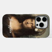 Coques Case-Mate iPhone Mona Lisa avec chat endormi (Verso (horizontal))