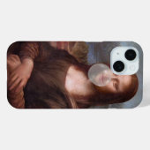 Coques Case-Mate iPhone Mona Lisa souffle de bulle grise gomme (Verso (horizontal))
