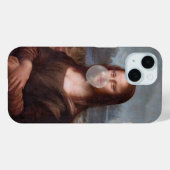 Coques Case-Mate iPhone Mona Lisa souffle de bulle grise gomme (Verso (horizontal))