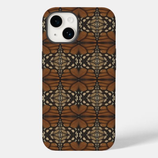 Coques Case-Mate iPhone Monarque Papillon Aile Fermer Répéter Motif (Verso)