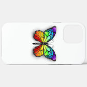 Coques Case-Mate iPhone Monarque papillon arc-en-ciel (Verso (horizontal))