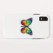 Coques Case-Mate iPhone Monarque papillon arc-en-ciel (Dos (Horizontal))