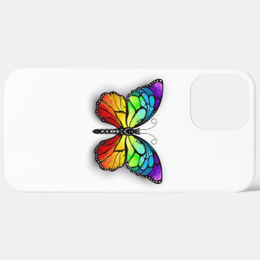 Coques Case-Mate iPhone Monarque papillon arc-en-ciel (Verso / Droite)