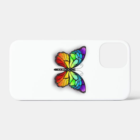 Coques Case-Mate iPhone Monarque papillon arc-en-ciel (Verso (horizontal))