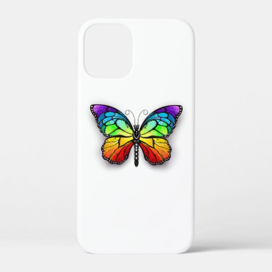 Coques Case-Mate iPhone Monarque papillon arc-en-ciel (Verso)