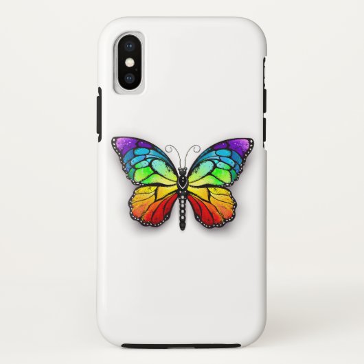 Coques Case-Mate iPhone Monarque papillon arc-en-ciel (Dos)