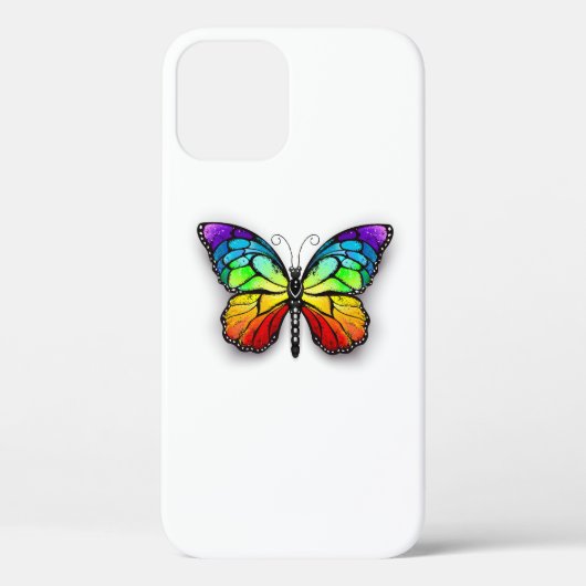 Coques Case-Mate iPhone Monarque papillon arc-en-ciel (Verso)