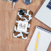 Coques Case-Mate iPhone Monarque papillon Monogramme Fille botanique