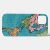Coques Case-Mate iPhone Monde, la projection de Mercator (Verso (horizontal))