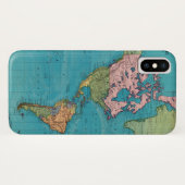 Coques Case-Mate iPhone Monde, la projection de Mercator (Dos (Horizontal))