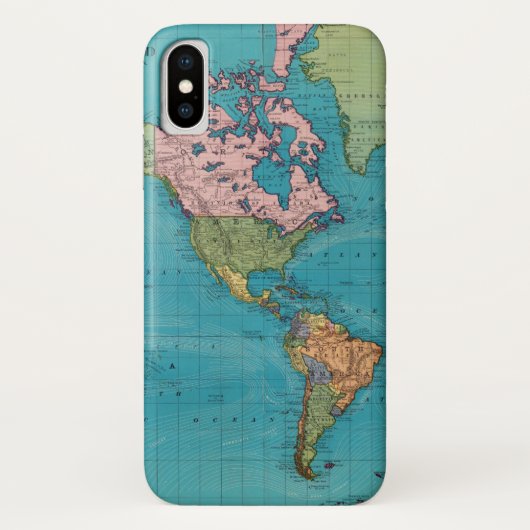Coques Case-Mate iPhone Monde, la projection de Mercator (Dos)
