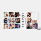 Coques Case-Mate iPhone Monde meilleur papa photo collage (Verso (horizontal))