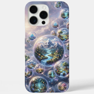 Coques iPhone 16 Pro Max Mondes fantastiques dans des bulles cosmiques flot