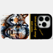 Coques Case-Mate iPhone Mondes fusionnés d'homme et de loup dans l'art vib (Verso (horizontal))