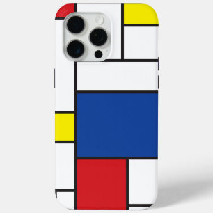 Coque iPhone 15 Pro Max Mondrial Minimaliste Géométrique De Stijl Art Mode