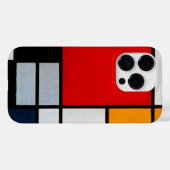 Coques Case-Mate iPhone Mondrian - Composition avec grand plan rouge (Verso (horizontal))