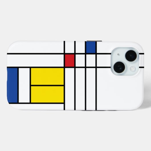 Coques Case-Mate iPhone Mondrian II Minimum De Stijl Modern Art Design (Verso (horizontal))