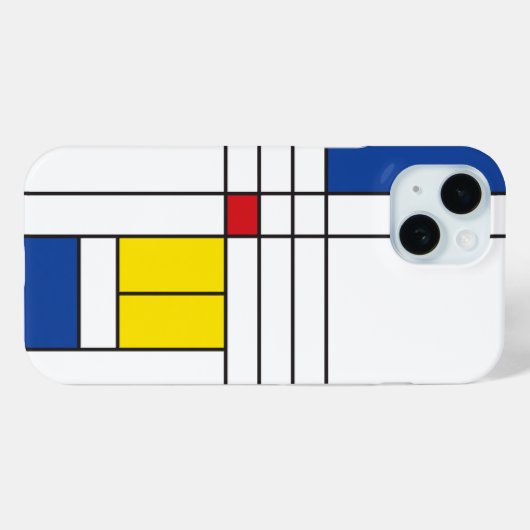 Coques Case-Mate iPhone Mondrian II Minimum De Stijl Modern Art Design (Verso (horizontal))