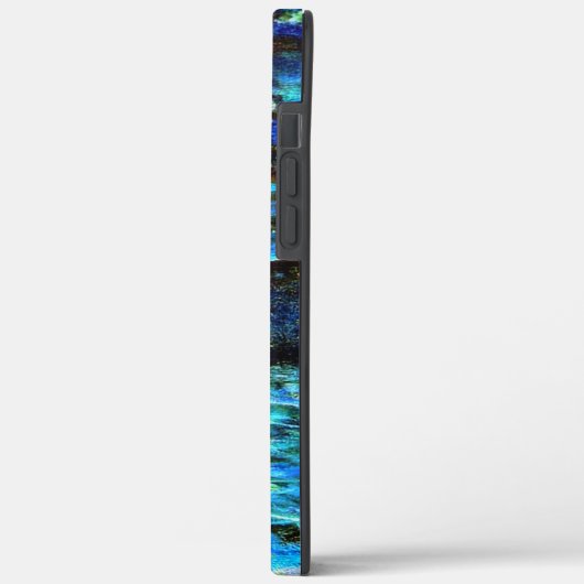 Coques Case-Mate iPhone Monet - Lys d'eau, Bleu, (Verso / Gauche)