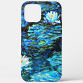 Coques Case-Mate iPhone Monet - Lys d'eau, Bleu, (Verso)