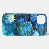 Coques Case-Mate iPhone Monet - Lys d'eau (bleu)  (Verso (horizontal))
