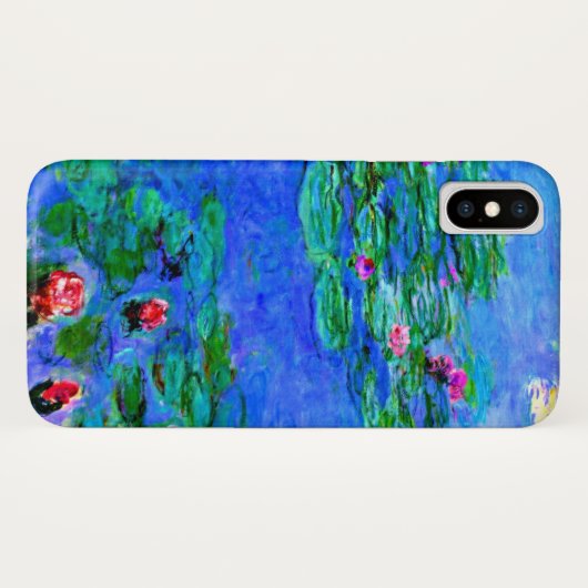 Coques Case-Mate iPhone Monet - Lys d'eau (rouge) (Dos (Horizontal))