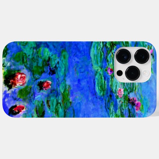 Coques Case-Mate iPhone Monet - Lys d'eau (rouge), (Verso (horizontal))