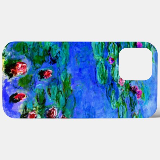 Coques Case-Mate iPhone Monet - Lys d'eau (rouge) Coque-coque iphone (Verso (horizontal))