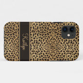 Coques Case-Mate iPhone Mongram de Chic Leopard (Dos (Horizontal))