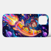 Coques Case-Mate iPhone Monkey Riding a Banana Rocket Phone Case (Verso (horizontal))