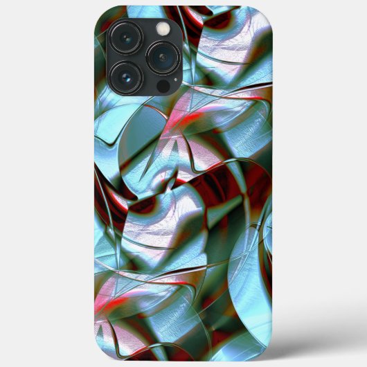Coques Case-Mate iPhone Monnaie d'argent aux formes abstraites et texture  (Verso)