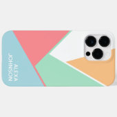 Coques Case-Mate iPhone Monnaie personnalisée Vert clair Bleu Bleu Blocage (Verso (horizontal))