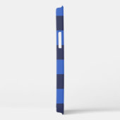 Coques Case-Mate iPhone Monochrome bleu croate Checkers (Verso / Droite)