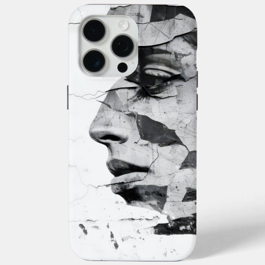 Coques Case-Mate iPhone Monochrome Urban Graffiti Femme Beauté Portrait (Verso)