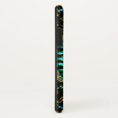 Coques Case-Mate iPhone Monogram Aqua Gold Artistrie géométrique (Dos/Droite)