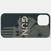 Coques Case-Mate iPhone Monogram Art de Gun | (Mode sombre) (Verso / Droite)