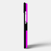Coques Case-Mate iPhone Monogram Black, code-barres rose rayé (Verso / Gauche)
