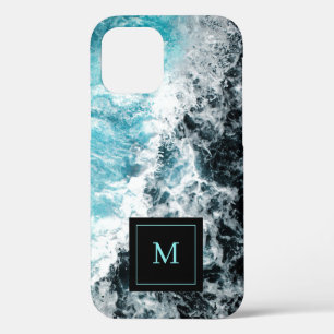 Case-Mate iPhone Case Monogram Blue Black Ocean Waves Hawaii