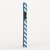 Coques Case-Mate iPhone Monogram Blue Chevron Moderne (Dos/Droite)
