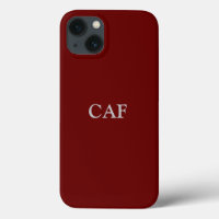 Monogram bordeaux marron rouge foncé blanc