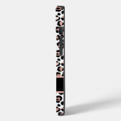 Coques Case-Mate iPhone Monogram Chic Rose Gold et Black Empreinte de léop (Verso / Gauche)