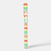 Coques Case-Mate iPhone Monogram Colorful Summer Pastel Stripes (Verso / Gauche)