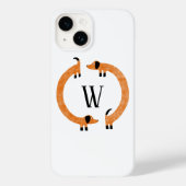 Coques Case-Mate iPhone Monogram Dachshund Saucisse Chien (Verso)