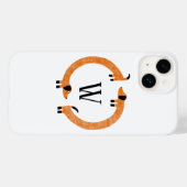 Coques Case-Mate iPhone Monogram Dachshund Saucisse Chien (Verso (horizontal))