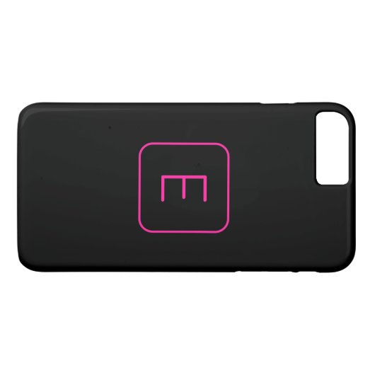 Coques Case-Mate iPhone Monogram de Styled | Pink & Black (Dos (Horizontal))