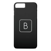 Coques Case-Mate iPhone Monogram de Styled | White & Black (Dos)